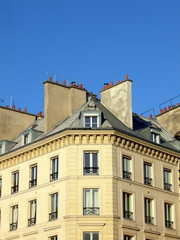 Fototapeta na wymiar Powierzchnia elewacji w Paryżu