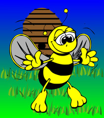 Illustration einer Biene - Vector