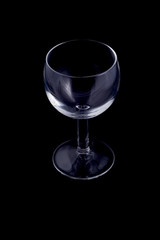 Glass on black bacground