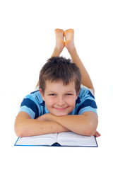 Smiling Boy With Book