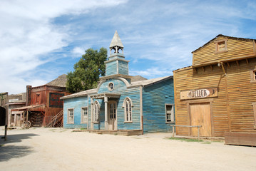 Scenery in a traditional American western town