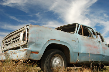 Abandoned American pick-up truck