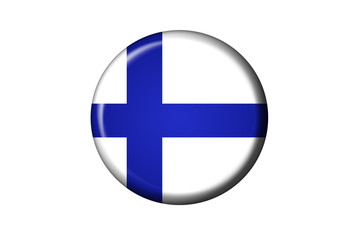 Obraz premium Finnland Flaggen Knopf