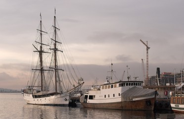 Fototapeta premium Winter in harbour