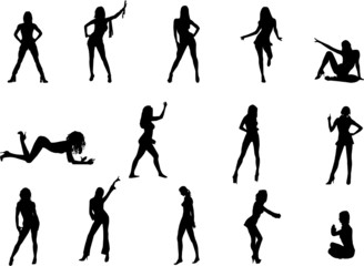 girls silhouettes