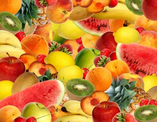 Raamstickers kleurrijk fruit © Ivana Rauski