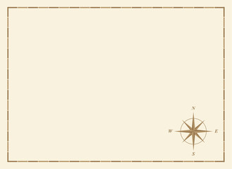 blank map with compass rose