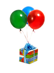 Gift with ballons