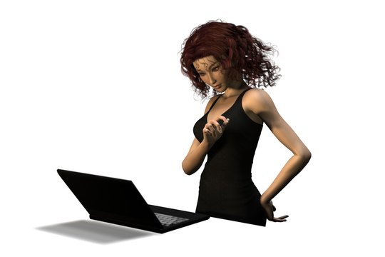 Girl with Laptop II