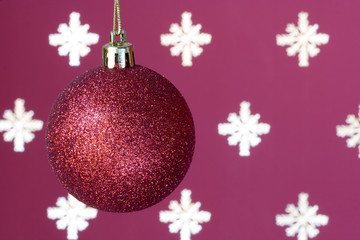 Christmas ball background (selective and soft focus)