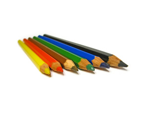 Color pencils isolated on white