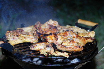 chicken on grill