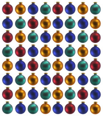 Array of Christmas Tree Ornaments