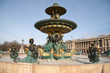 Fototapeta na wymiar Fontanna z Place de la Concorde