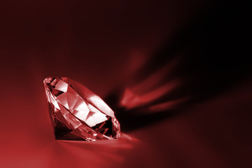 diamond on red background