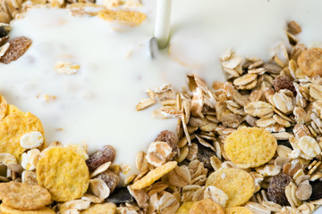 muesli and milk