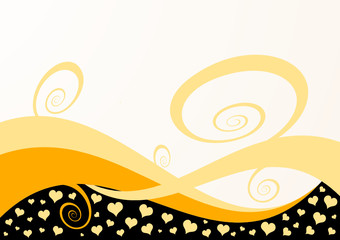 Abstract hearts background vector illustration