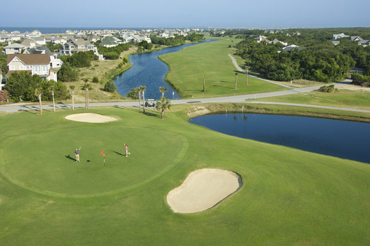 Coastal golf course.