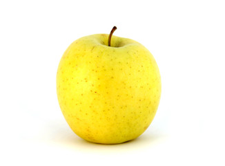 Yellow apple isolated on white background