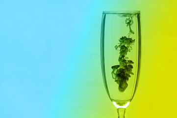 The colour liquid dissolved in water