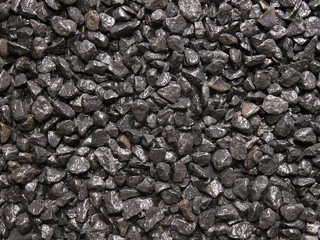 Wet black cobbles