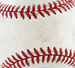 a close up macro of a baseball - 5345942