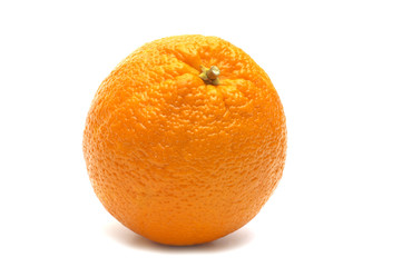 one orange on white background