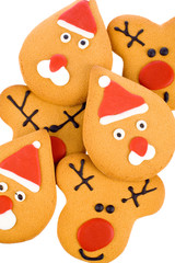 gingerbread reindeer, santa