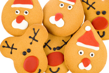 gingerbread reindeer, santa