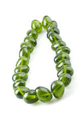 glass green beads