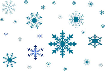 light blue snowflakes collection
