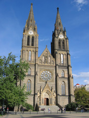 Fototapeta na wymiar The St. Ludmila Church (1888-93) in Prague? Czech Republic..