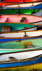 an abstract image of some boats on the beach at Leigh-on-Sea