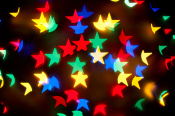 Christmas bokeh stars