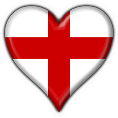 Obraz premium england button flag heart shape