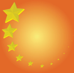 étoiles fond orange