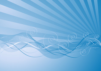 Abstract blue line background,