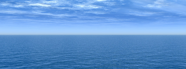 Beautiful sea and clouds sky - digital artwork - 5365109