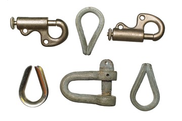Snap Shackles, Shackle and Rope Thimble.