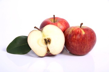 Juicy red apples