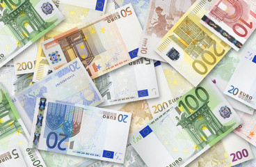 Euro banknotes