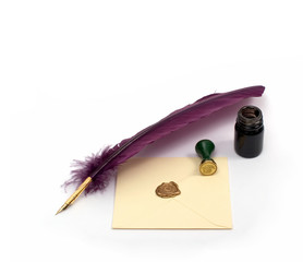 letter, Inkwell & feather