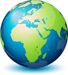 Planète terre avec transparence, image vectorielle