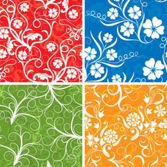 Seamless floral pattern, vector illustration
