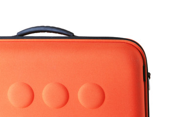 orange modern briefcase isolated
