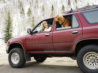 Woman and dog. © iofoto