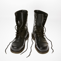 Combat boots.