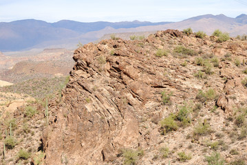 Rocks  Formation at the Apache Trails in Arizona