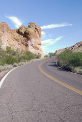 Road at the Apache Trails in Arizona
