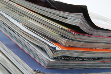 pile of magazines